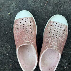 Native Pink Glitter Slip-On Shoes
